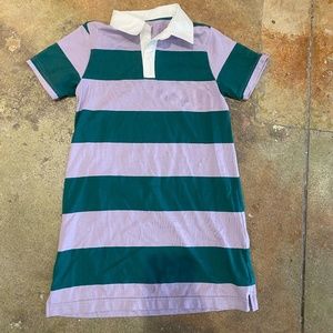 Girls Art Class Sz M Rugby Striped Polo Dress